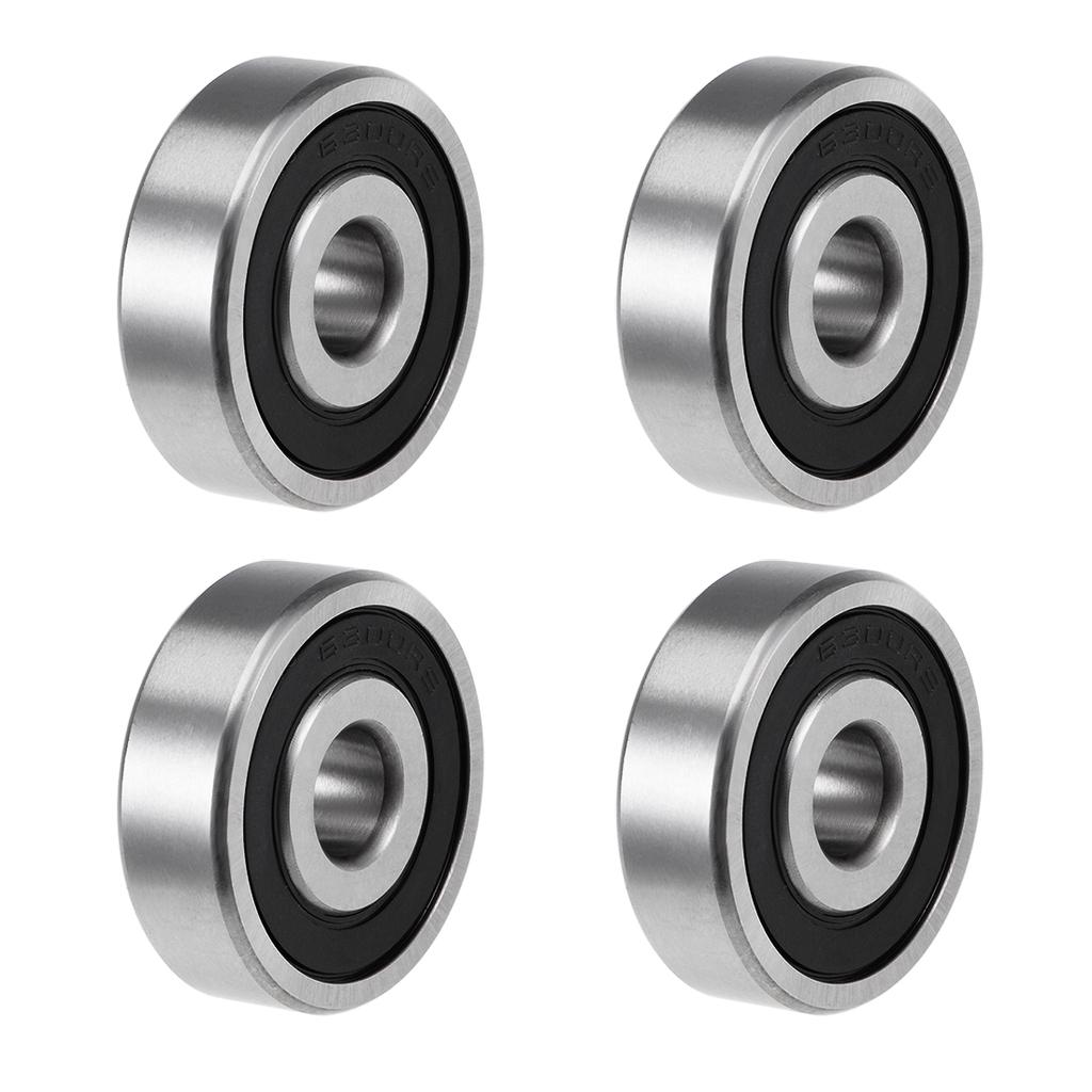 Motoforti 6300-2RS Deep Groove Ball Bearings Z2 10mm x 35mm x 11mm Double Shielded Carbon Steel