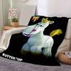 1pc, Toy Story 3 Buttercup Unicorn Blanket Home Decor, Couch Blanket, Outdoor Throw, Gift for Friends, Flannel Coverlet, Suitable for Bedroom