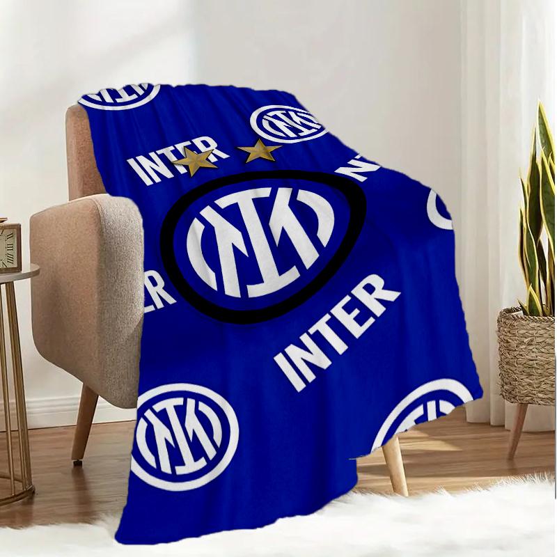 Inter Milan Crest Blanket Lightweight Ideal Bedding Blanket Perfect for Travel, Camping, Living Rooms, Offices, Sofas, Fan Christmas gift