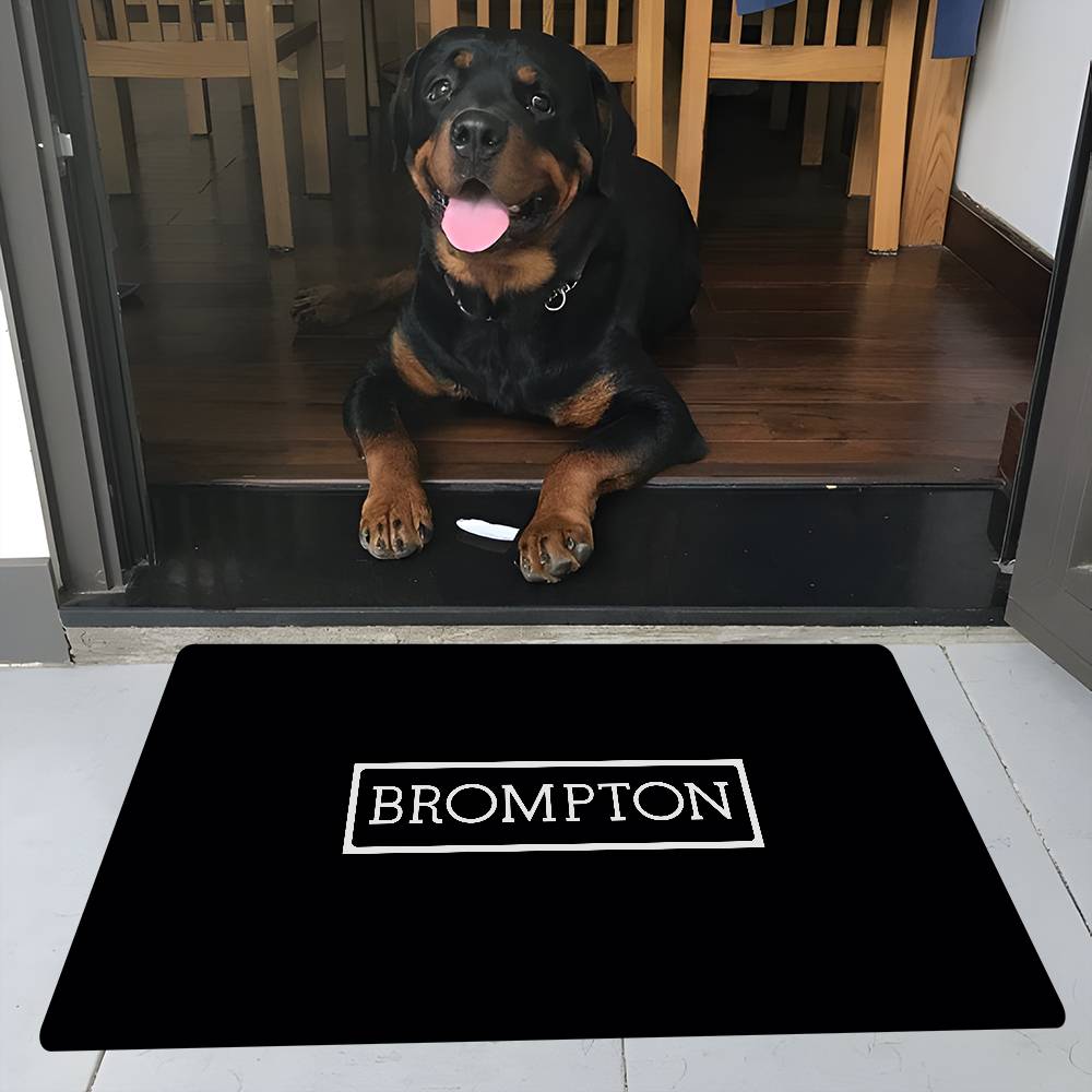 Логотип Brompton Коврик для ванной Антискользящий Впитывающий воду Длинная полоса Подушка Коврик для спальни Приветственный коврик