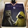 Фланелевое одеяло с принтом Little Nightmares, Высококачественное, Удобное для всех сезонов, Домашний декор, Тепло и уют, Идеально для Рождественских подарков68