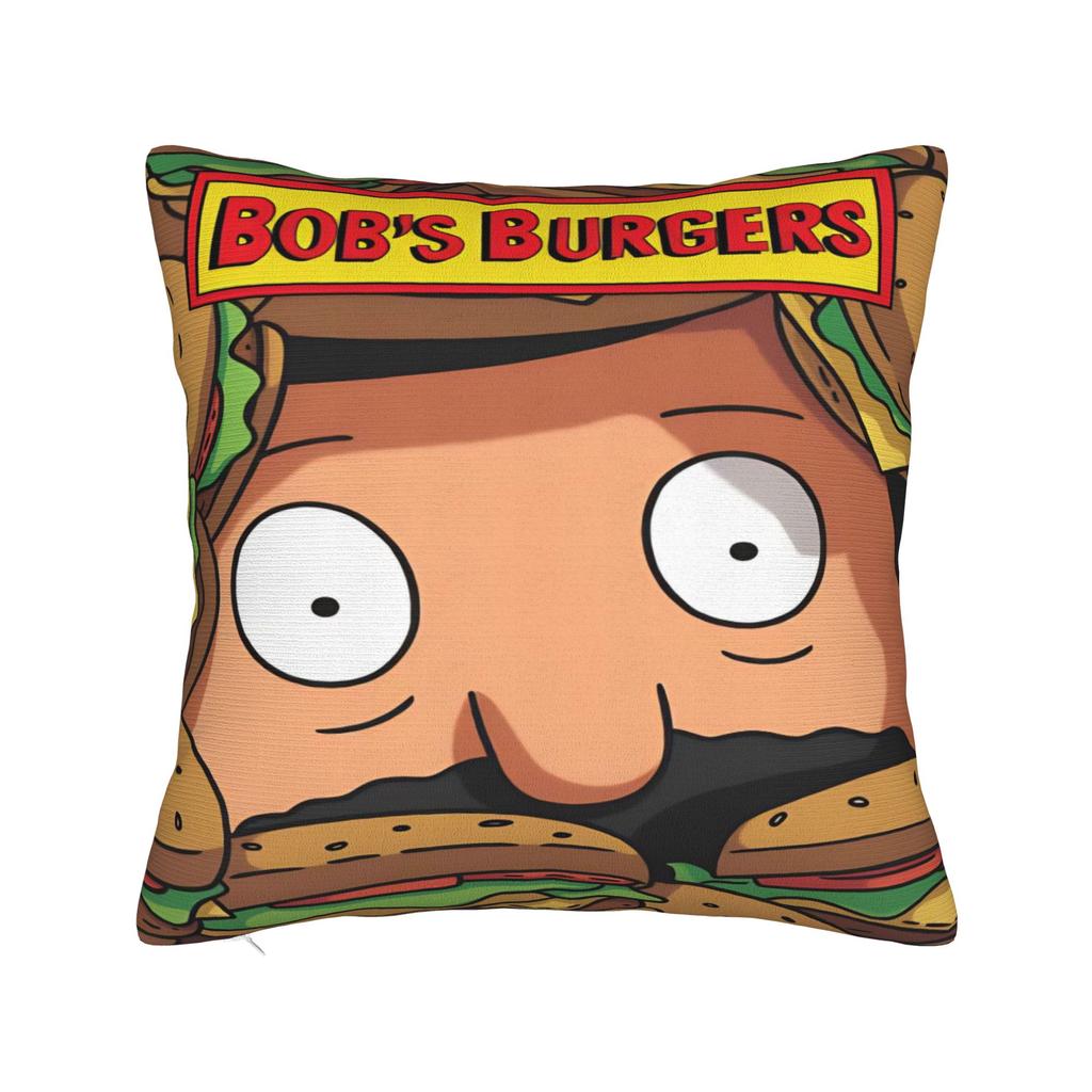 B-Bob Burgers Thanksgiving Pillowcase Cushion Cover  Pillow Covers Soft and Sweet Chair Decorations Zipper Multiple Sizes