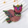 Полная бриллиантовая брошь в виде совы, винтажная брошь в виде птицы, коллекция животных, аксессуар для одежды и пальто