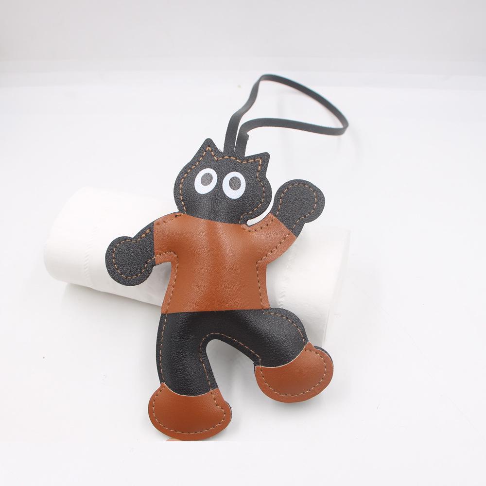 Кожаная мультяшная кукла парная сумка и подвеска для багажа аксессуары