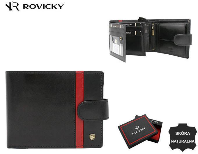 Large men's wallet made of natural leather - Rovicky