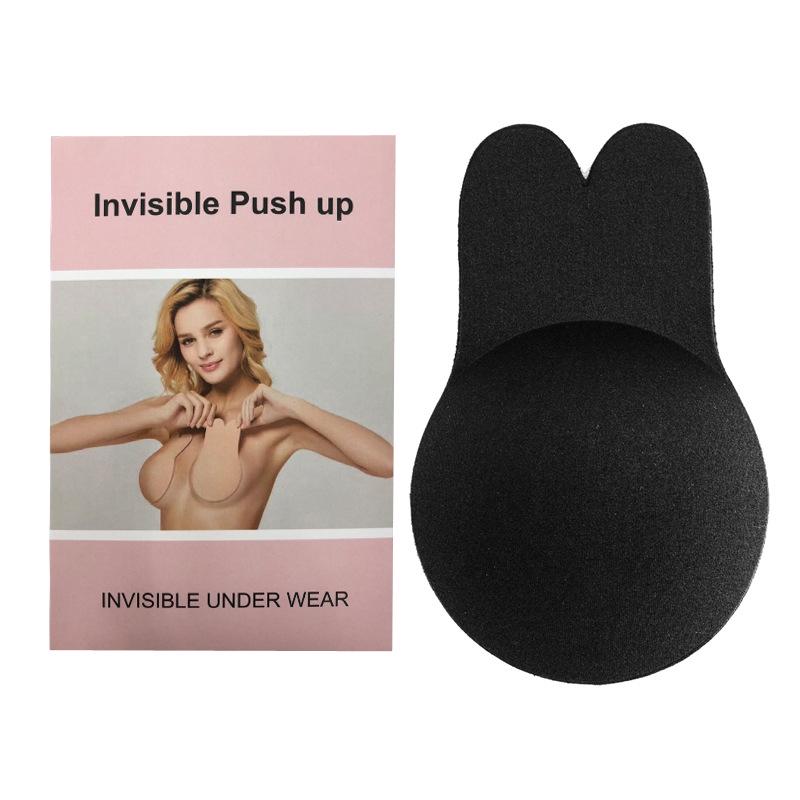 Новые силиконовые наклейки на соски с ушками кролика: Дышащие, Пуш-ап, Невидимые и Защищающие от обнажения накладки для подъема груди.