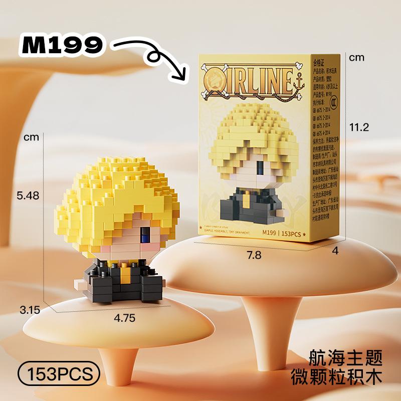 Новый ONE PIECE Бог Солнца Ника Луффи Мини-конструктор Чоппер Эйс Багги 3D Аниме Модель Сборка Мини-кирпичи Фигурки Игрушки В Подарок