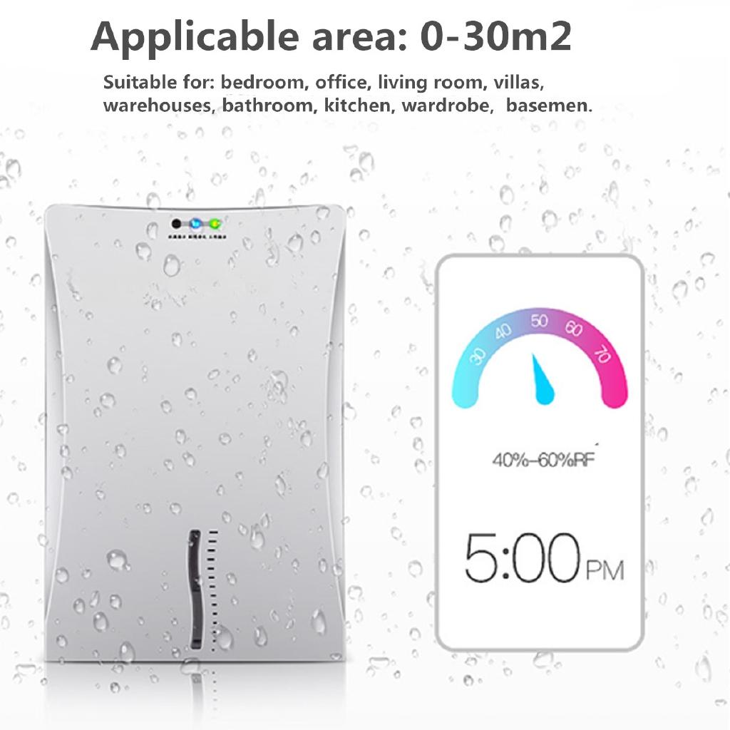 Осушитель 2200 мл Поглотитель влаги Бытовой осушитель Поглотитель влаги для подвала Бесшумный Таймер Внешний водоотвод