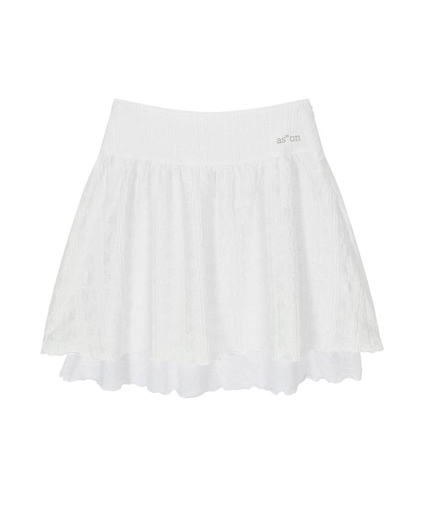 Юбка в клетку Aejeuon Lacy / Белая