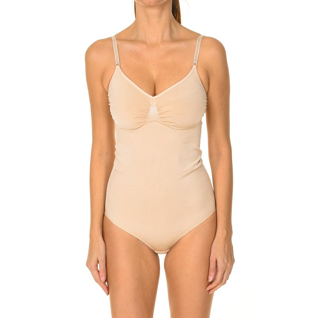 Женское корректирующее боди с бретелями и V-образным вырезом 510119