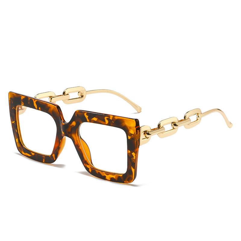 Twooo 3207 Oversized Square Glasses Chain Leg Fashion Sunglasses Women
