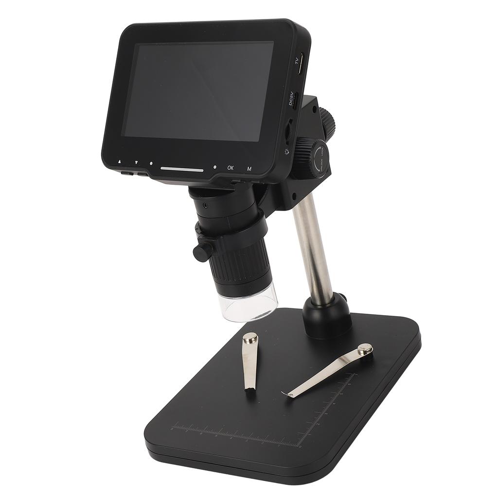 Цифровой микроскоп 4,3-дюймовый IPS-экран 16MP 1080P 1600X Паяльный микроскоп с HD-мультимедиа