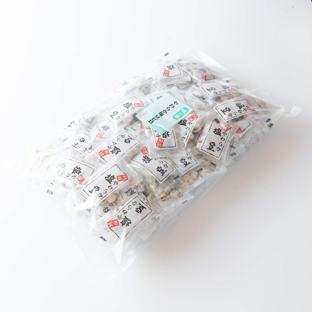 Мягкие соленые бобы Yoshimatsu Aji Ichiban 80 шт. для коммерческого использования, индивидуально упакованные бобовые сладости, закуски, соленый горошек (400 г / примерно. куски) (Острый