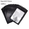 100 Pcs Flat Foil Zip Lock Bags Bath Salt Cosmetic Bag One Side Clear Mini Thick Mylar Resealable Bags Smell Proof
