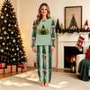 Family Matching Christmas Print Pajama Set, Long Sleeve Top and Long Pants Loungewear for Holiday