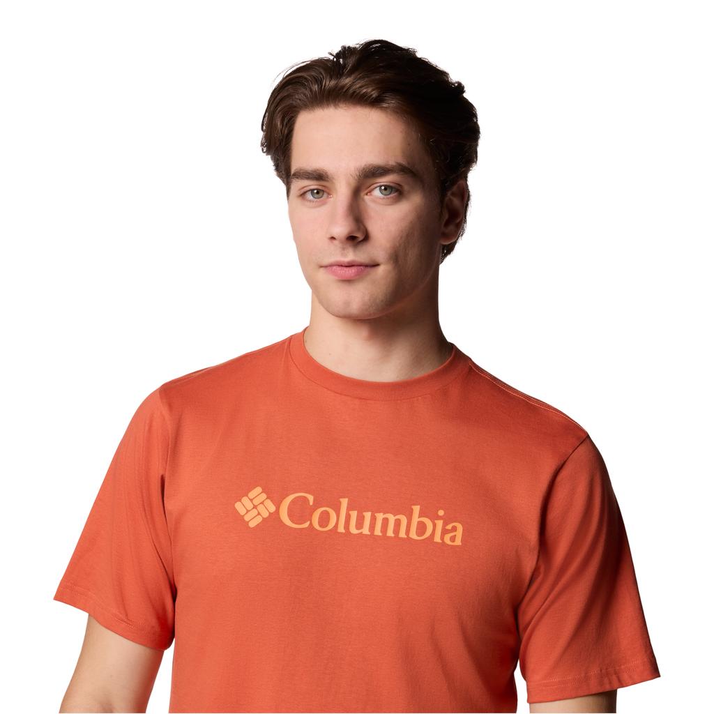 Columbia CSC Basic Logo SS Tee, Mens orange T-shirt