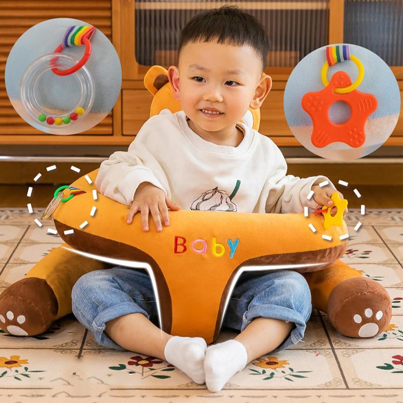 Детское сиденье с поддержкой, плюшевый стульчик, обучающий сидению, удобное гнездышко для малышей, моющийся наполнитель, диван-колыбель (Только Чехол на стул)