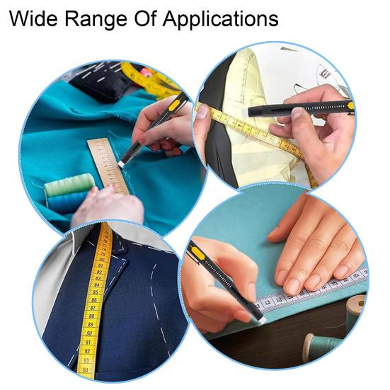 Heat Erasable Fabric Marker for Sewing Quilting Embroidery Disappearing Fabric Chalk Marking Pen Washable Marker with Replaceable Refills