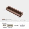 Light Luxury Morandi Same Color Dark Button Handle Skin Texture Slotted Embedded Cabinet Door Handle Drawer Cabinet Door Handle