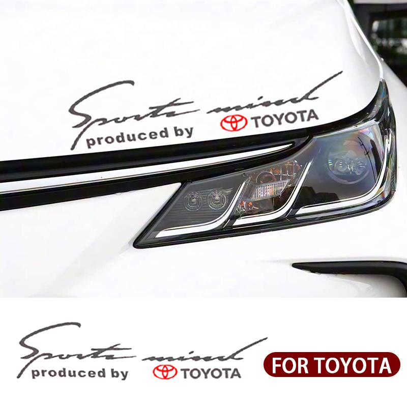 1Pcs Sport Design Car Front Head Light Eyebrow 3D Sticker Emblem For Toyota TRD Camry RAV4 MGHJCF Land Corolla Levin Yaris Aygo Hilux