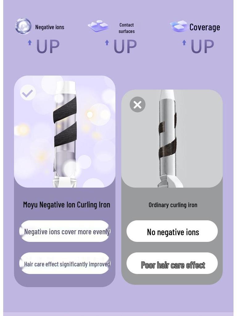 40-мм автоматическая вращающаяся плойка с отрицательными ионами - бережная укладка крупными волнами