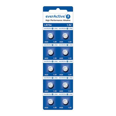 Bateria Alkaliczna Mini everActive AG5 G5 LR754 LR48 - Blister 10 Sztuk