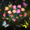 LED Solar Light Azalea Flowers Garden Lamp Home Decorative Light Landscape Orchid Rose LampYard Lawn Path Holiday Wedding Lights
