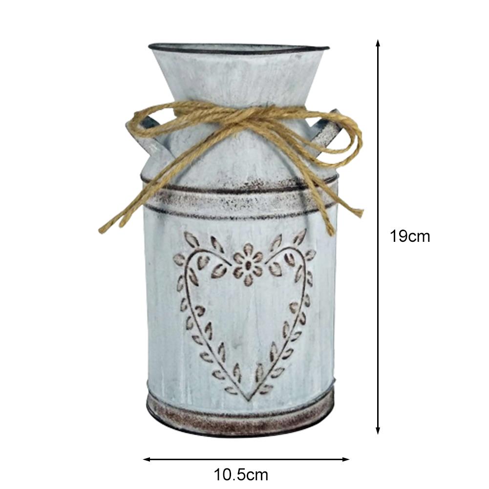 Винтажные садовые металлические вазы для цветов, домашняя свадьба, искусственные цветы, ведро-держатель для бочек, потертый шик, кантри-стиль, кувшин, банка, ремесло