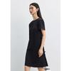 Qianjin style bow round neck short sleeved dress