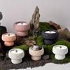 1Pc Outdoor Home Aromatherapy Simple Ornaments Ceramic Candle Cup, Suitable for Outdoor Courtyard Patio Garden Home Holiday Party Decoration