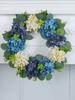 40 см синие венки из гортензий, искусственные цветы для лета, венок из гортензий для входной двери, фермерского дома, стены, окна, вечерние украшения