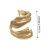 Ribbon Shaped Zinc Zinc Alloy Wide Opening Bangle Opening Arm Ring Retro Hand Ring  Party Decoration