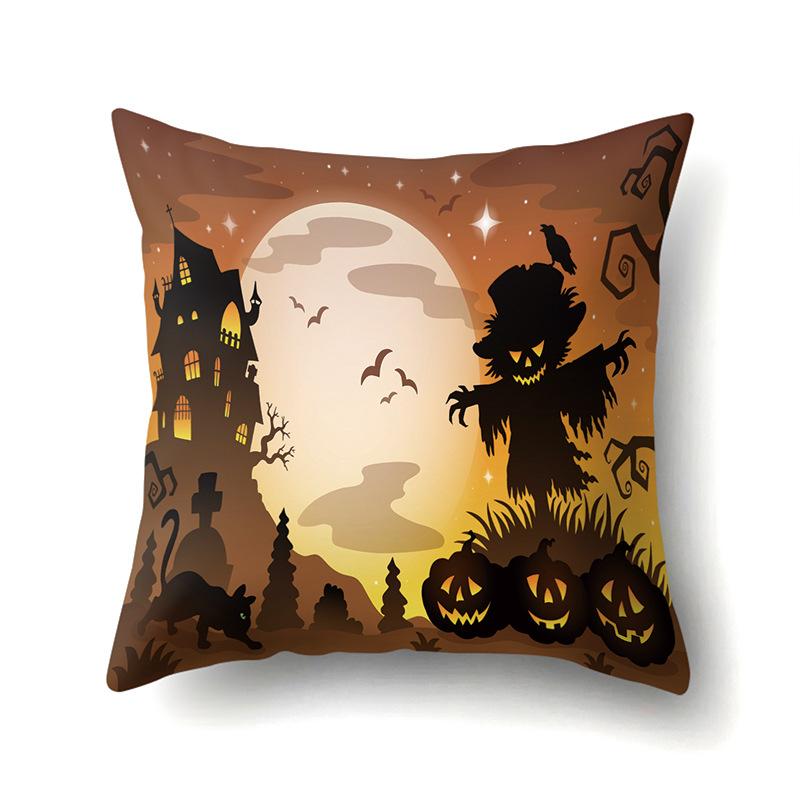 Halloween Pillowcase Car Waist Pillow Pumpkin Sofa Cushion Cover Office Home Living Room Pillowcase