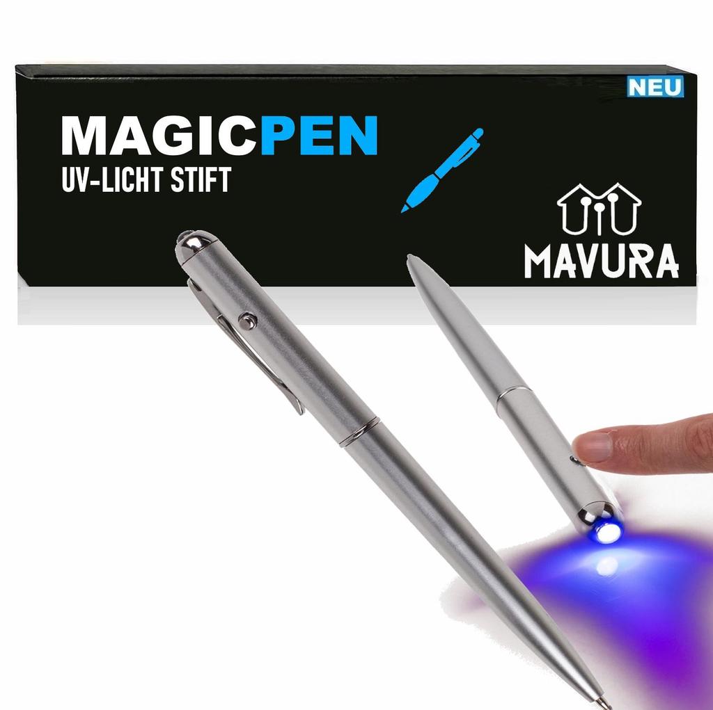 MAGICPEN Ballpoint Pen Secret Pen Invisible Ink & UV Light Secret Writing