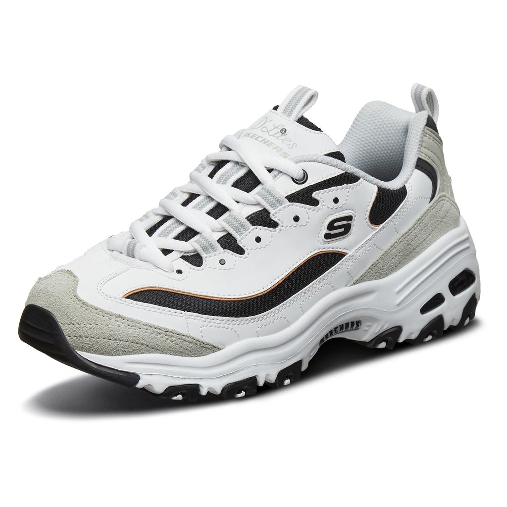 Skechers D'Lites 1.0 Увеличивающие рост Увеличивающие рост Низкие Повседневная обувь Женская Светло-серый Белый 66666228-WLGY