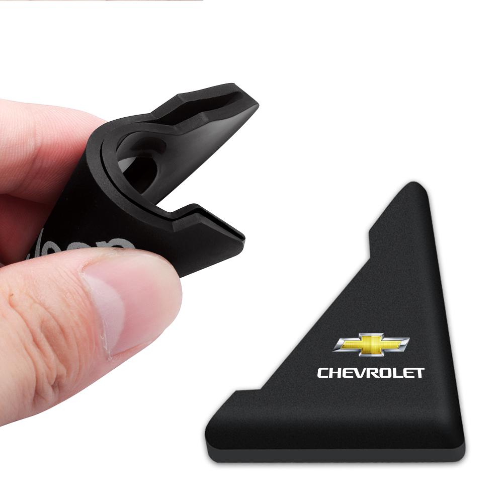 AABHI1 2pcs Silicone Car Door Corner Anti-Collision Protector Bumper Sticker For Chevrolet Silverado Trailblazer Suburban Traverse