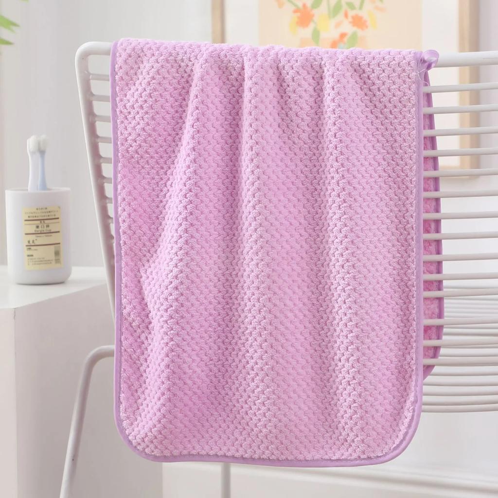 Мягкое коралловое бархатное полотенце, утолщенное полотенце, однотонное, мягкое и впитывающее домашнее полотенце для мытья лица