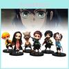 Collectible 6 Piece Demon Slayer Pvc Figurine Set Featuring Tanjiro Nezuko And Zenitsu