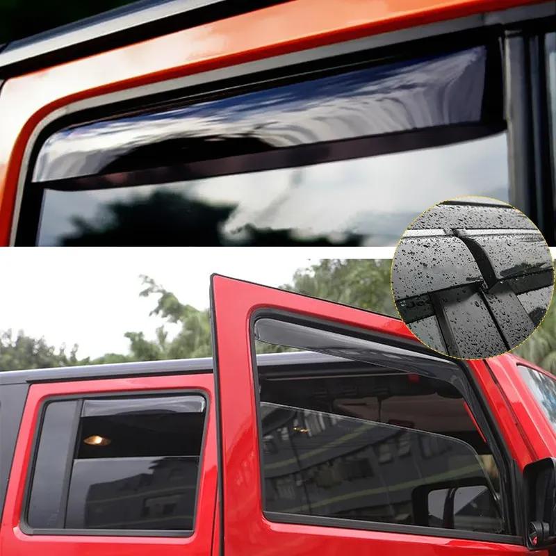 Car Side Window Wind Deflectors Vent Visors Sun Wind Rain Shield for Jeep Wrangler JL Unlimited 2018-2022/JK 2007-2018