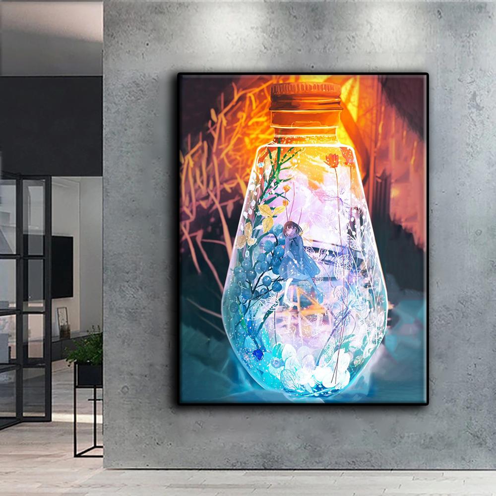 Diamond Embroidery Girl In Hourglass Bottle 5D DIY Diamond Painting Cross Stitch Rhinestone