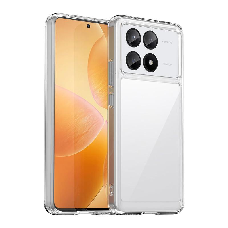 Чехол для Poco F6 Pro Чехол для Poco F6 Pro 5G 6,67 дюйма Цветной мягкий силиконовый прозрачный бампер для Xiaomi Poco F6 Pro