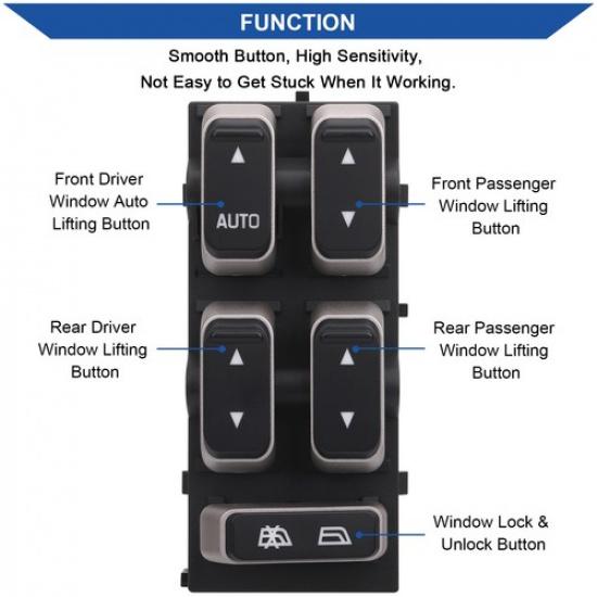 Master Window Switch Control For Lincoln Town Car 2003 2004 2005 2006 2007 2008