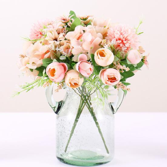 1 букет искусственных цветов для дома, гостиной, свадьбы, рабочего стола, реквизит для фотографии