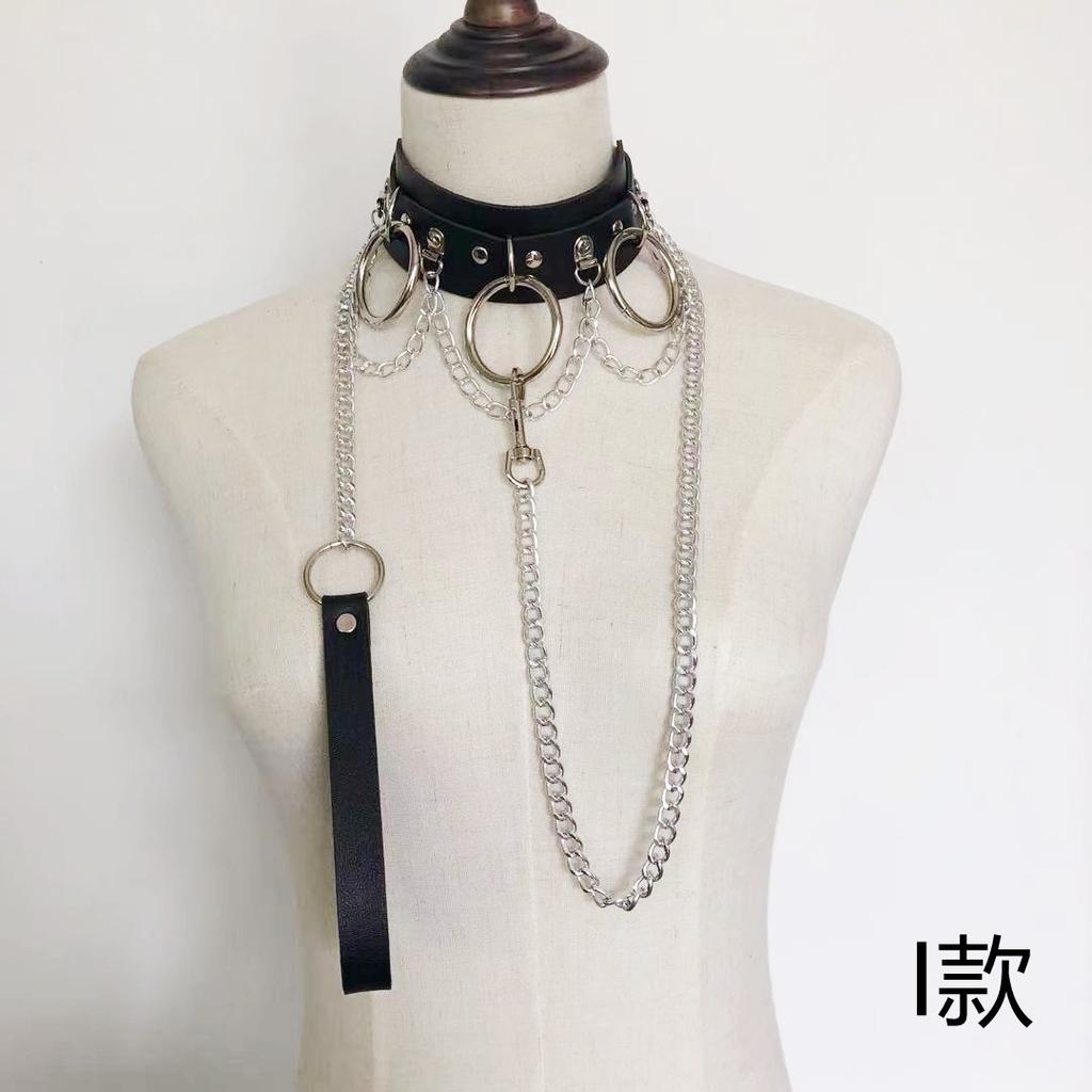 Модное панк-готическое винтажное ожерелье с кожаным воротником, готическое сердце, подвески