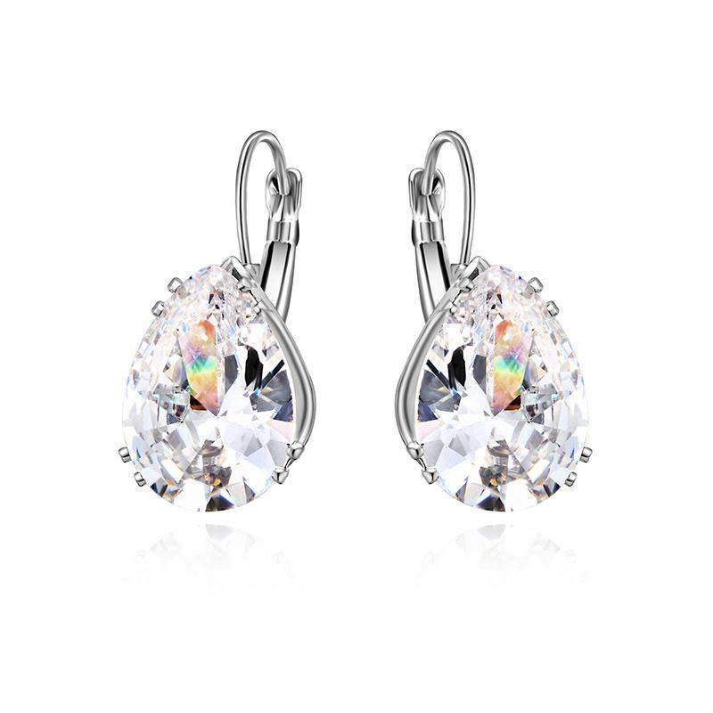 Серьги-капли с блестящим кубическим цирконом, подвесные серьги с кристаллами для женщин, ювелирные изделия для свадебной вечеринки
