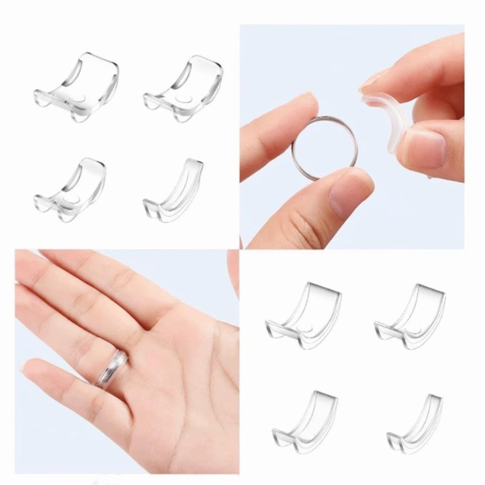 15/26Pcs Transparent Ring Size Adjusters Silicone Ring Spacers Loose Rings