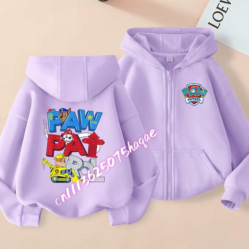 Hot Paw Patrol Kids Zip-up Hoodies Boys Girls Winter Casual Coat Jacket Cartoon Figure Printed Coat Autumn Children Clothing