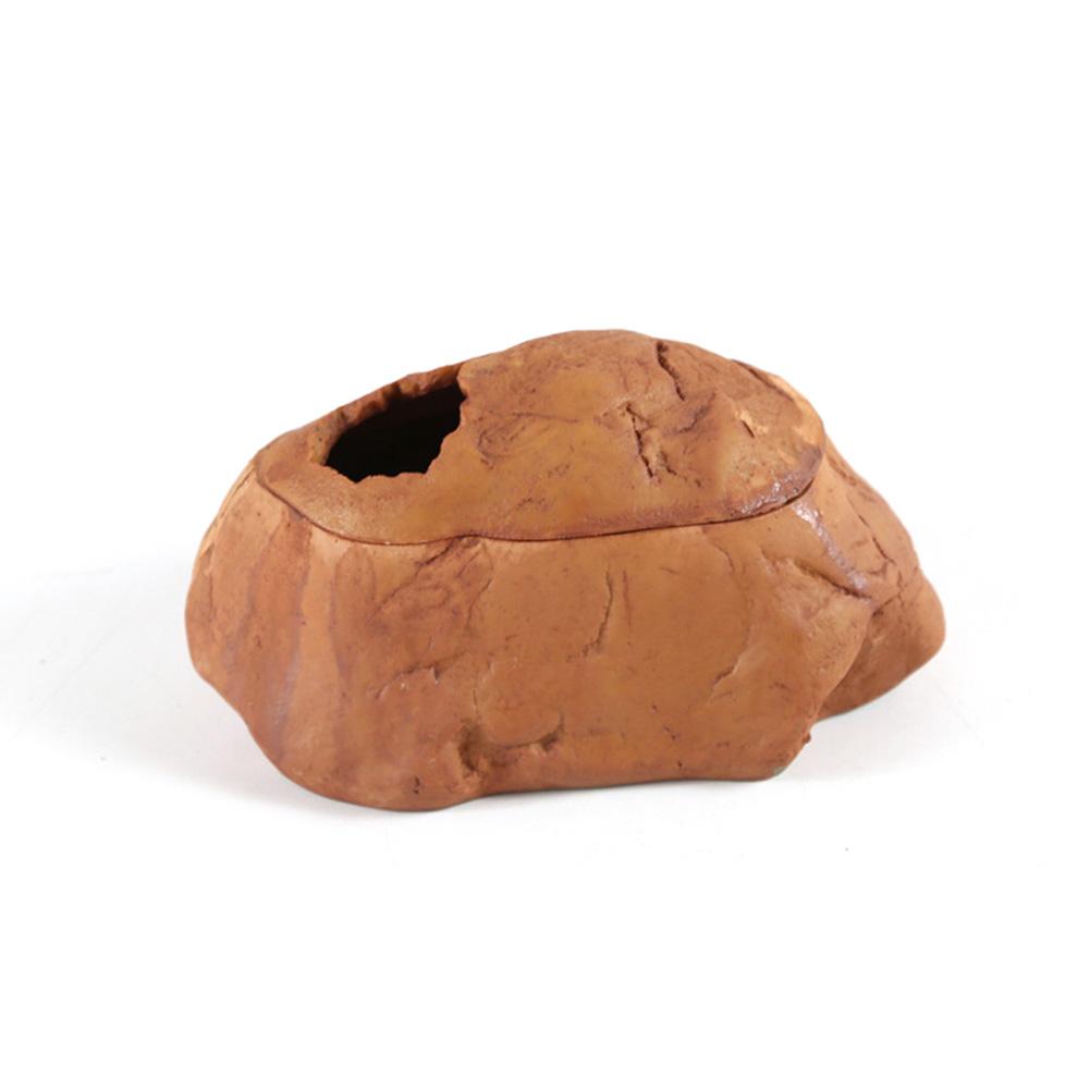 Resin Reptiles Hide Cave Hideout Natural Rock Look Breeding Box Egg-laying Shelters For Snake Rat Gecko