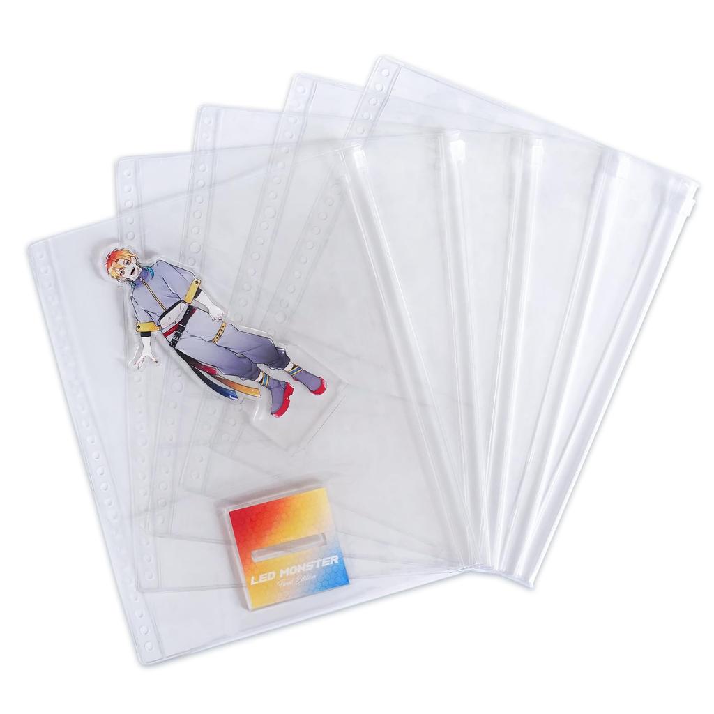 Acrylic Stand Case Storage B5 Size 15cm or with Dividers for Separating Stand Storage Case for Fan A4 Binder Portable Case with High Durable Can be