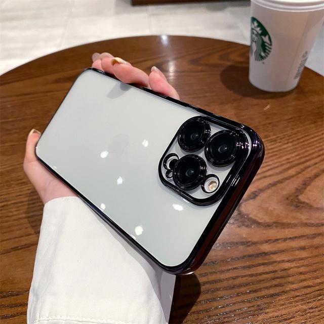 Роскошный прозрачный чехол с покрытием для Iphone 14 13 12 11 Pro Max X Xs Xr 7 8 Plus Se, стекло для камеры Defender, противоударный квадратный чехол